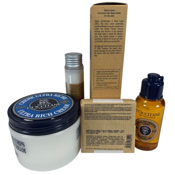 L’OCCITANE 5-Pc Shea Butter Gift Set Body Cream Oil Soap Hand Cream w/ Box - Picture 4 of 8